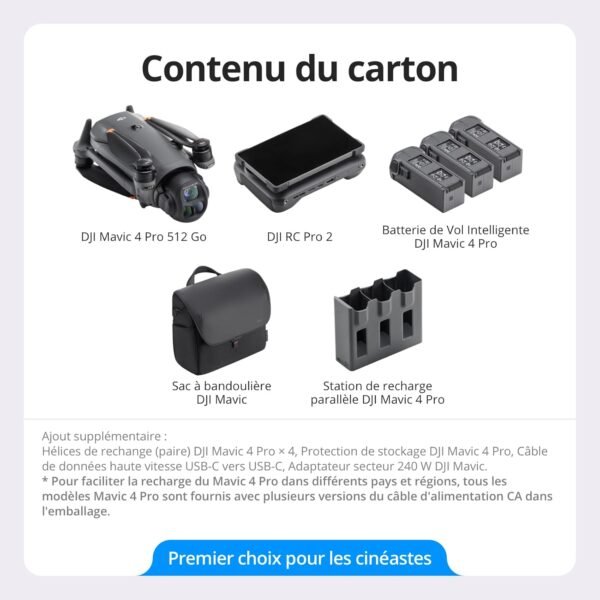 Pacchetto DJI Mavic 4 Pro 512 GB Creator con DJI RC Pro 2